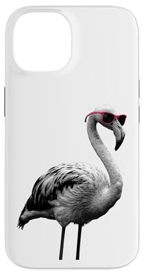 Halftone Flamant rose Lunettes de Soleil Flamants Roses Coque pour iPhone 14
