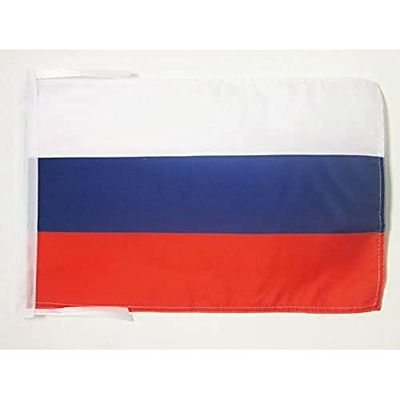 AZ FLAG - Serbia Civil Flag - 18'' x 12'' - 100% Polyester Serbian without arms Small Banner with Two Cords - Fade Resistant - Vivid Colors - 18x12 in - 45x30 Cm