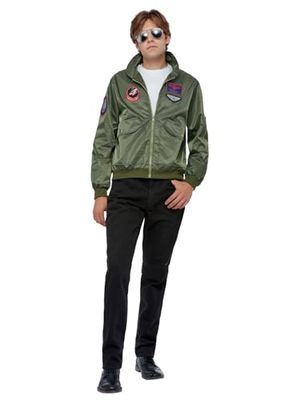 Smiffys Blouson aviateur Top Gun Maverick, avec badges appliqués