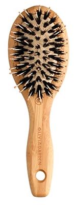 Olivia Garden Bamboo Touch Brush – Eco-conscious Bamboo Detangle Combo Hair Brush, Nylon and Boar Bristles - Size XS