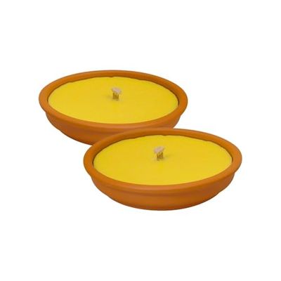 Avilia Set di 2 Candele Repellenti per Zanzare con Icaridina - Efficace Protezione da Insetti per Esterni, Durata di 4 Ore, 14 cm. Sicure per Famiglie e Animali