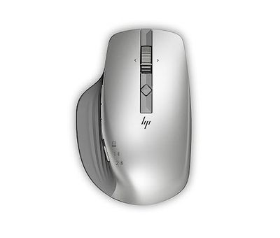 HP 930 Creator Mouse - 7 Programmable buttons, rechargeable, connect up to three devices with wireless or Bluetooth, fast charge, hyper-fast scroll wheel - Silver