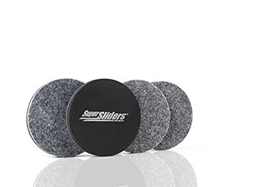 Super Sliders 4743595N Reusable Furniture Movers for Hardwood Quickly and Easily Move Items with Felt Floor Protectors, Grey, 4 Pack