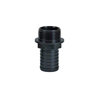 Ribimex PRRAC112X40 Raccord rainuré, plastique, M, 1" 1/2/40, noir, 9 x 6 x 6 cm