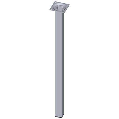 Element System 11101-00015, Pernas para móveis com base para aparafusar, tubo de aço quadrado