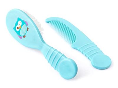 Lulabi Brush And Comb Pack Owl, Polypropylene, 2 Pieces, Standard, Medium