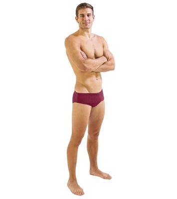 Finis Aqua Solid Cabernet shorts 38 Swim Briefs, en storlek herr, Cabernet, One size