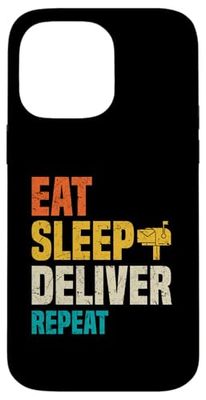 Postman Eat Sleep Deliver Repeat Mailman Postal Worker Case for iPhone 14 Pro Max