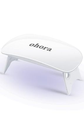 Ohora Mini Lampada UV LED Unghie Professionale 6W - Fornetto Unghie Semipermanente Portatile e Compatto per Manicure Fai Da Te - Lampada LED Unghie con USB per Polimerizzazione Rapida e Sicura