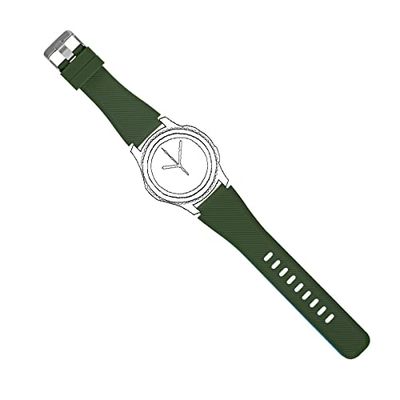 SYSTEM-S Armband flexibel silicone 22 mm voor Samsung Gear S3 smartwatch in groen