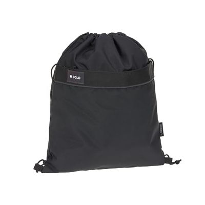LÄSSIG Kinderen gymtas sporttas met rugzakfunctie/school string bag Bold Black, zwart, Gymtas