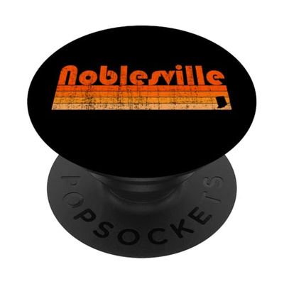 Noblesville, estilo retro de los años 80 de Indiana PopSockets PopGrip Adhesivo