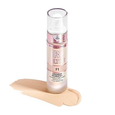 Makeup Revolution, Irl Filter, Longwear, Fond de Teint, F1, 23ml
