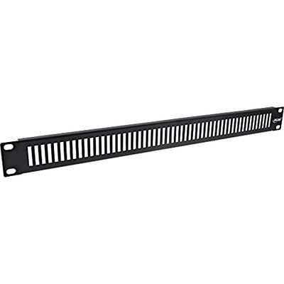 InLine® 19" perforowana płyta ślepa, 1HE, RAL 9005 czarna
