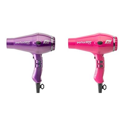 Parlux Hair Dryer 3200 - Secador de pelo, color morado + Secador 3200 Plus Fucsia (S448002Fu)