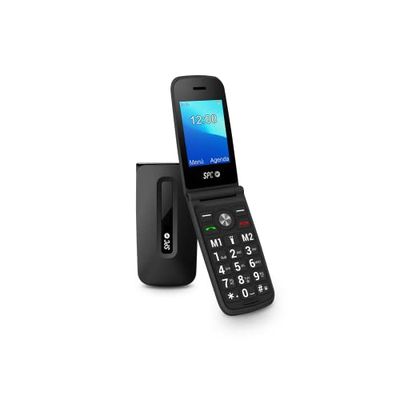 SPC Titan - Telefono cellulare per anziani, tasti grandi, facile da usare, volume campanello 100dB, configurazione remota, campanello e notifiche intelligenti, 2 memorie dirette, senza caricabatterie,
