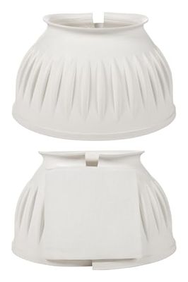 HKM Cloches en caoutchouc, fermeture à scratch, 1 paire Blanc S