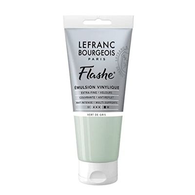 Lefranc Bourgeois Flashe Tinta acrílica, verde cinzento, 6,4 l (1º pacote), 6400