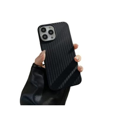 Compatibel met iPhone 13 Pro, 6,1 inch, valvaste beschermhoes, vingerafdruk, duurzaam, gemakkelijk te reinigen, minimalistische stijl, zwart