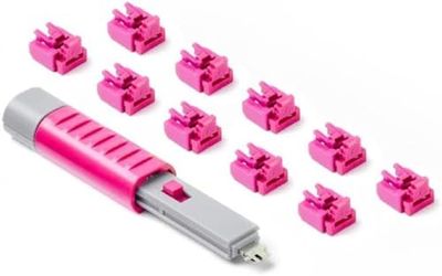 SmartKeeper Essential Lot de 10 bloqueurs de Ports RJ45 avec 1 clé de Verrouillage Basic Rose
