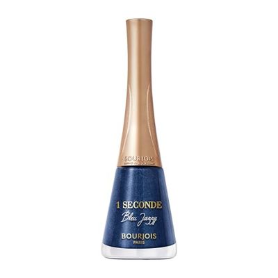 BOURJOIS VERNIS 1 SECONDE SOIRS DE PARIS 62 BLEU JAZZY, Vernis à Ongles, 60 Secondes de Séchage, Fini Brillant, Nacré, Métallisé ou Mat, Jusqu'à 3 Jours De Tenue