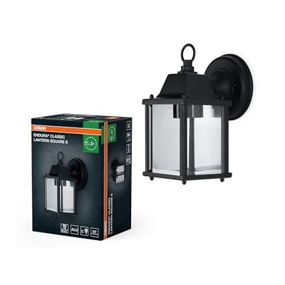 OSRAM Luminaire extérieur ENDURA Classic S E27 noir, aluminium moulé sous pression, verre transparent, IP43, sans ampoule, convient pour une installation en extérieur