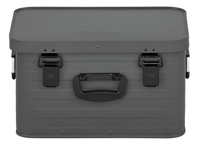Enders® Alubox Toronto S Grey, 29 Litres, Aluminium Box 1 mm Wall Thickness, Splashproof, Stackable, Aluminium Box, Metal Box with Lid, Can be Used as a Transport Box, Grey 3885