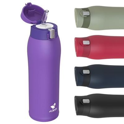 AORIN Botella Agua Acero Inoxidable, 750ml Botella Termica Sin BPA, Botella Agua Niños, Cantimplora Termica a Prueba de Fugas,Vacío de Doble Pared, para Deporte, Viaje, Yoga, Oficina