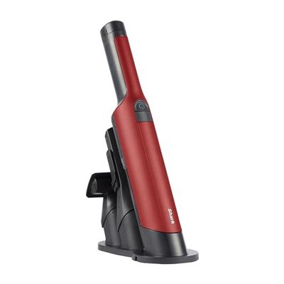Shark WandVac 2.0 Draadloze mini-handstofzuiger, klein en licht, krachtige accu-handstofzuiger met boost-modus, dier- en stof-/spleetmondstukken, laadstation, oranje-rood, WV270EUSB