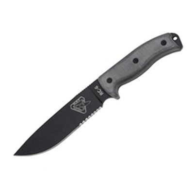 ESEE RC6S Coltello a lama fissa, Unisex – Adulto, Nero, Taglia Unica