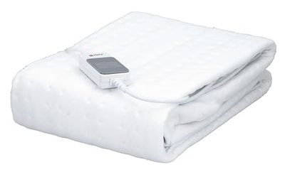 alpina Coperta Elettrica 1 Persona - Coperta Riscaldante Elettrica - 3 Livelli - Plaid Riscaldante Lavabile - Plaid Termica Riscaldante - Plaid Scaldasonno con Telecomando