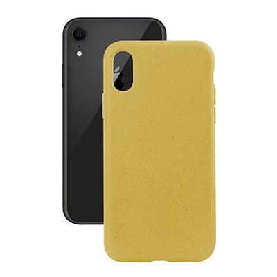 KSIX smart your tech Eco-Friendly Case for iPhone XR, Semi-Hard, Yellow