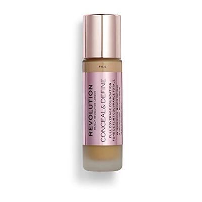 Revolution Conceal & Define Foundation, Fondotinta Liquido a Lunga Tenuta con Finitura Opaca, Vegan & Cruelty-Free, 23ml, F13.5
