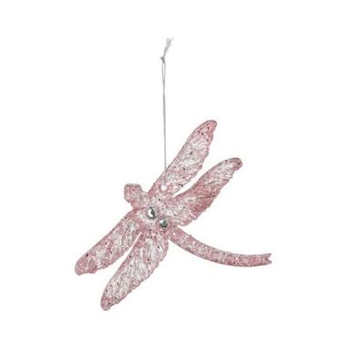 NO DISPONIBLE Set of 2 Union Hanging Decoration Dragonfly Bright Pink 10 x 1 x 17 cm