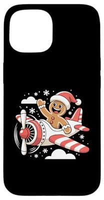 Gingerbread Pilot Christmas Aviation Xmas Humor for Kids Case for iPhone 15