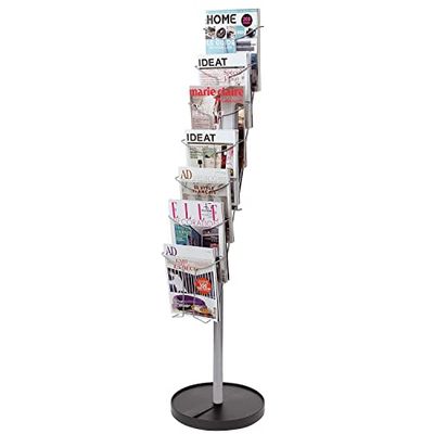 Alba - Expositor de pé para revistas (arame), preto