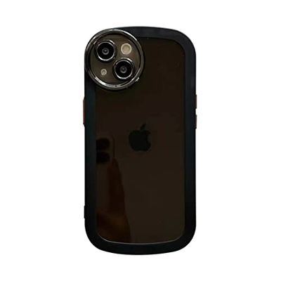 PASUTO Diseñado para iPhone 14 Case Clear；[No amarillea] ；Full Body Rugged Casewith Camera Lens Protector ；Anti-Scratch Clear Back (Clear) Negro