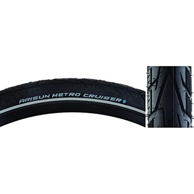 Arisun Pneu Metro Cruiser 700 x 38 BK Wire/30 Mixte, Noir, Taille Unique