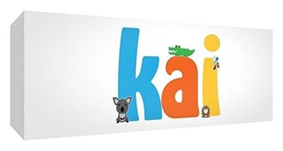 Little Helper KAI1542-15DE canvasdruk gepersonaliseerd, met jongensnaam, Kai, klein, 15 x 42 x 4 cm