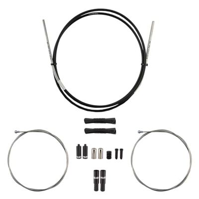KIT CABLES/FUNDAS FR.SRAM SLICKWIRE CTRA.5mm NEGRO
