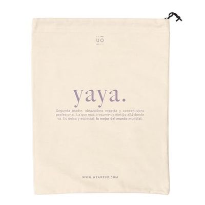 Yaya Definition Stoffen tas, 100% natuurlijk katoen, afmetingen 24 x 30 cm, herbruikbaar, ideaal voor geschenkverpakkingen, met trekkoord.
