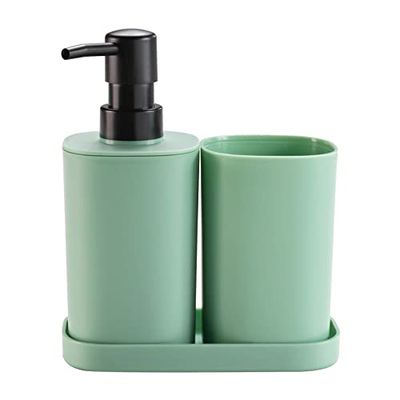 Douceur d'Intérieur Disst Set/Taza/Jabonera, Salvia, Sans