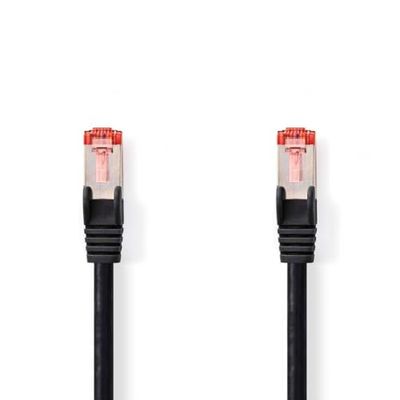 NEDIS Cat 6 kabel | wtyczka RJ45 (8P8C) | wtyczka RJ45 (8P8C) | SF/UTP | 15,0 m | okrągły | PCW LSZH | czarny | worek plastikowy