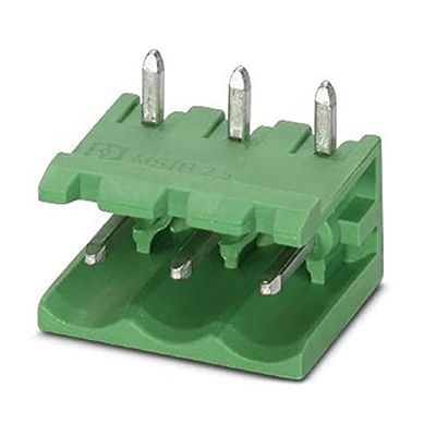 PHOENIX CONTACT MSTB 2,5/3-GU - Barra di base per circuiti, 2,5 mm², sezione nominale 3 poli, serie MSTB 2,5/..-GU, 50 pezzi, colore: Verde