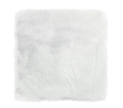LUXOR- living Lot de 4 Coussins d'assise Coste - en Fourrure synthétique - pour décoration de Salon ou de Chaise - Coussins d'assise Confortables - 40 x 40 cm - Carré - Blanc