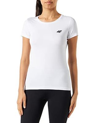 4F Functioneel T-shirt voor dames, TSDF352, FNK, wit, maat XL voor dames, Regulable, XL