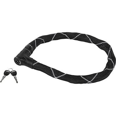 ABUS serratura a cavo blindato Iven Steel-O-Flex 8200 - per moto in d'acciaio con armatura manicotti livello di sicurezza 8 85 cm, nero