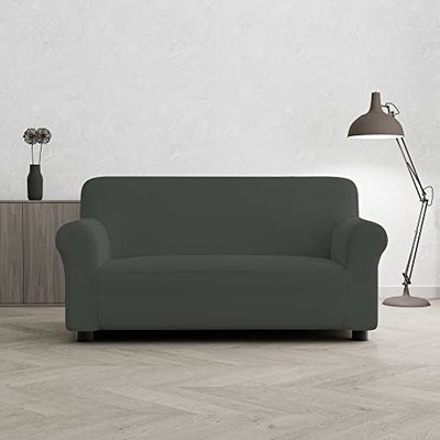 Italian Bed Linen Two-Way Sofa Cover Dark Grey 2 Seater