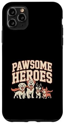 Pawsome Heroes Superhero Dogs Group Design Case for iPhone 11 Pro Max