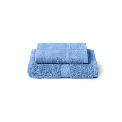 Caleffi Set Asciugamani Bagno Viso e Bidet in Cotone, Asciugamani Resistente a Lavaggi, Include 1 Asciugamano Viso 55x100 cm e 1 Asciugamano Bidet Ospite 40x60 cm, Asciugamani Caleffi 2 Pezzi